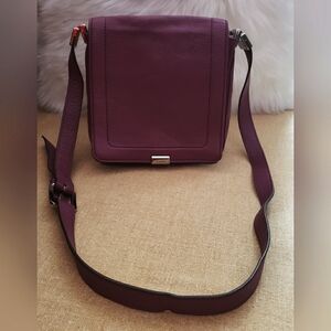 B. Makowsky Harper Dark Plum Crossbody Purse.